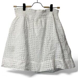 Kate Spade Broome Street Eyelet Skirt White size S
